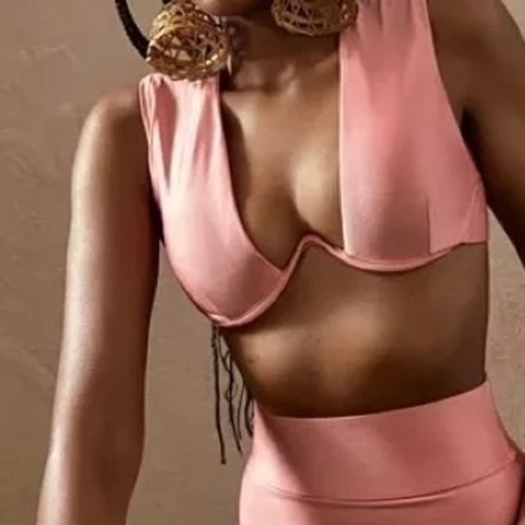Andrea Iyamah NEW Kuwa Underwire‎ Bikini Top in Blush Pink Size XS - Picture 1 of 7